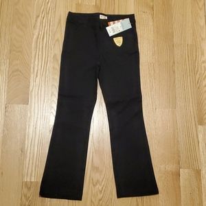 Black boy bootcut pants.